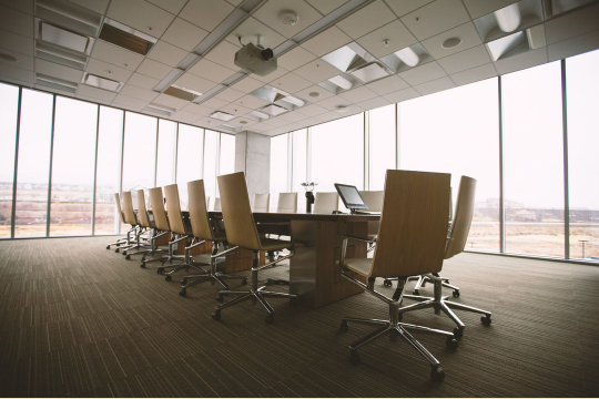 An empty conference room